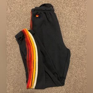 Aviator Nation Red/Burgundy 5 Stripe Jogger